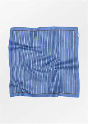 Scallopia striped cotta scarf Azure Blue Becksøndergaard 